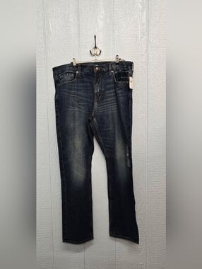 New Old Navy Slim 38x32 Men's Dark Wash Blue Jeans - Classic Straight Fit